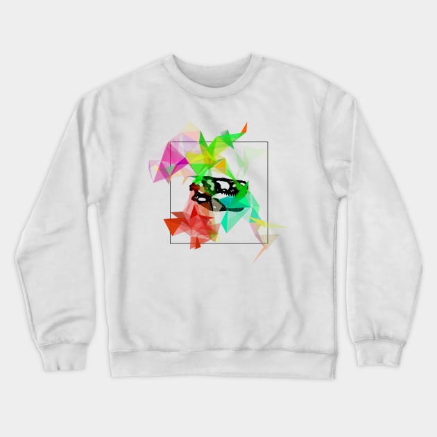 Abstract Geometric Collage Crewneck Sweatshirt by NJORDUR